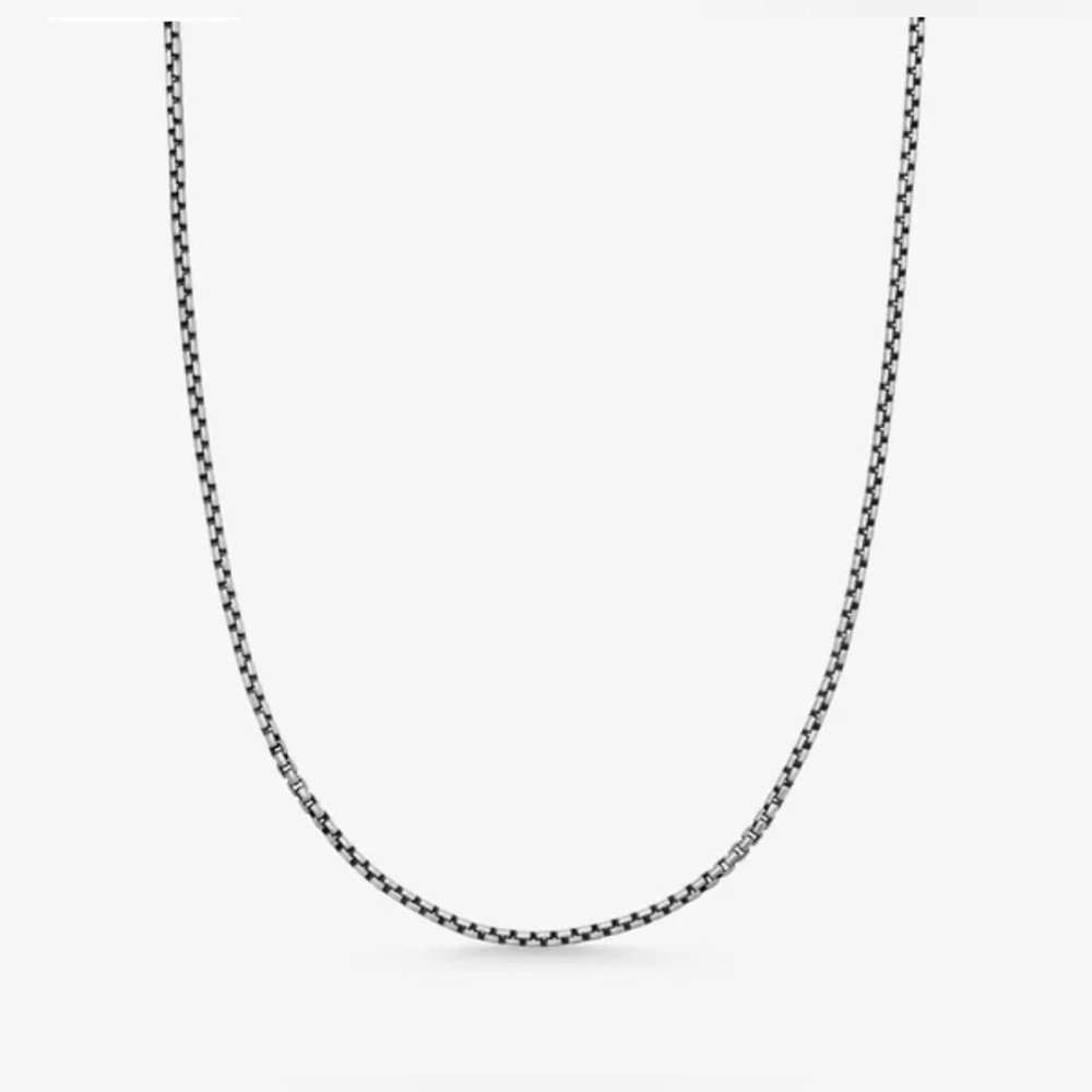 Two Elegant 925 Sterling Silver Box Chain Necklace - Picture 6 of 15